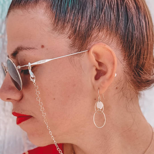 Χρυσή Μεταλλική Αλυσίδα Γυαλιών & Μάσκας με Μικρά Αστεράκια CH17