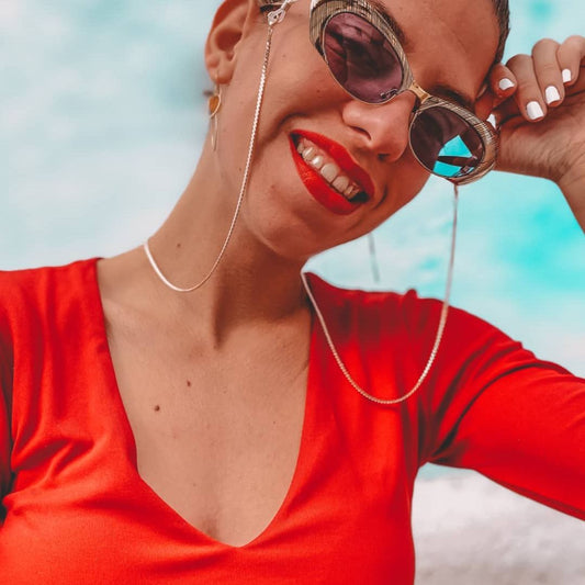 Rose Gold Πλακέ Αλυσίδα Γυαλιών & Μάσκας CH5